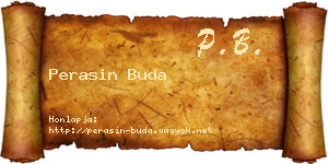 Perasin Buda névjegykártya